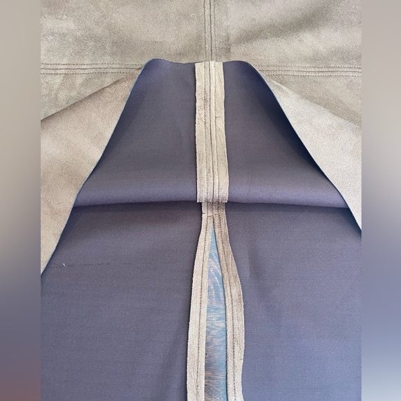 Chaps ladies size 12 faux suede A-line zip up skirt-EUC-Fall Brown Gorgeous‎ - Picture 12 of 13